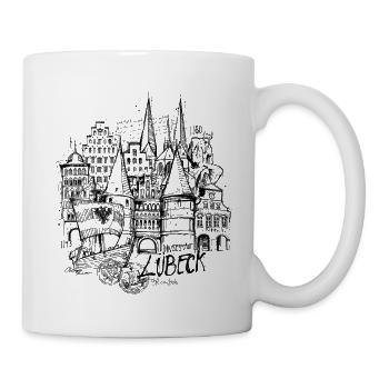 Ville hanséatique de Lübeck - Mug blanc - blanc - Droite