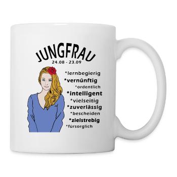 Sternzeichen Jungfrau - Tasse - Weiß - Rechts