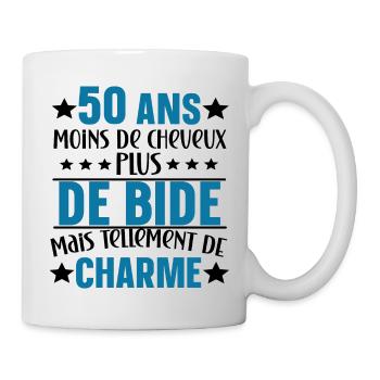 50 ans cadeau humour anniversaire beauf - Mug blanc - blanc - Droite