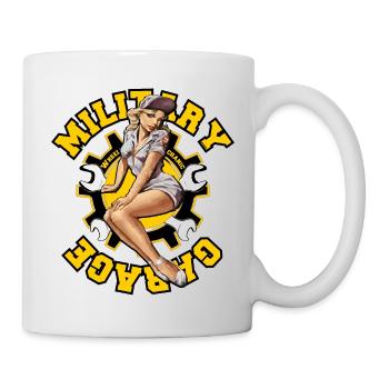 Military Garage Radfahrzeugmechaniker - Tasse - Weiß - Rechts