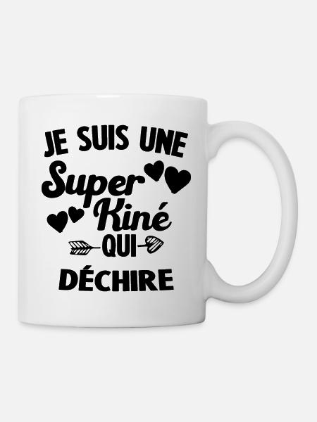 Je suis une Super kiné qui déchire - Mug blanc - blanc