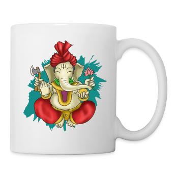 Indien Inder Hindu Ganesha Gott Land I Geschenk - Tasse - Weiß - Rechts