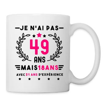 cadeau anniversaire 49 ans femme humour - Mug blanc - blanc - Droite