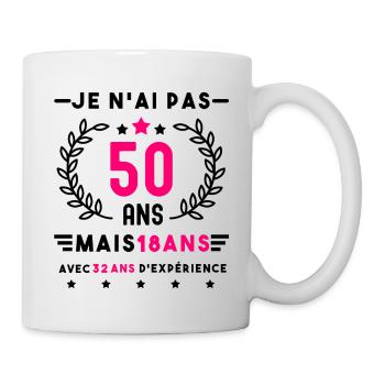 cadeau anniversaire 50 ans femme humour - Mug blanc - blanc - Droite