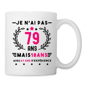 cadeau anniversaire 79 ans femme humour - Mug blanc - blanc - Droite