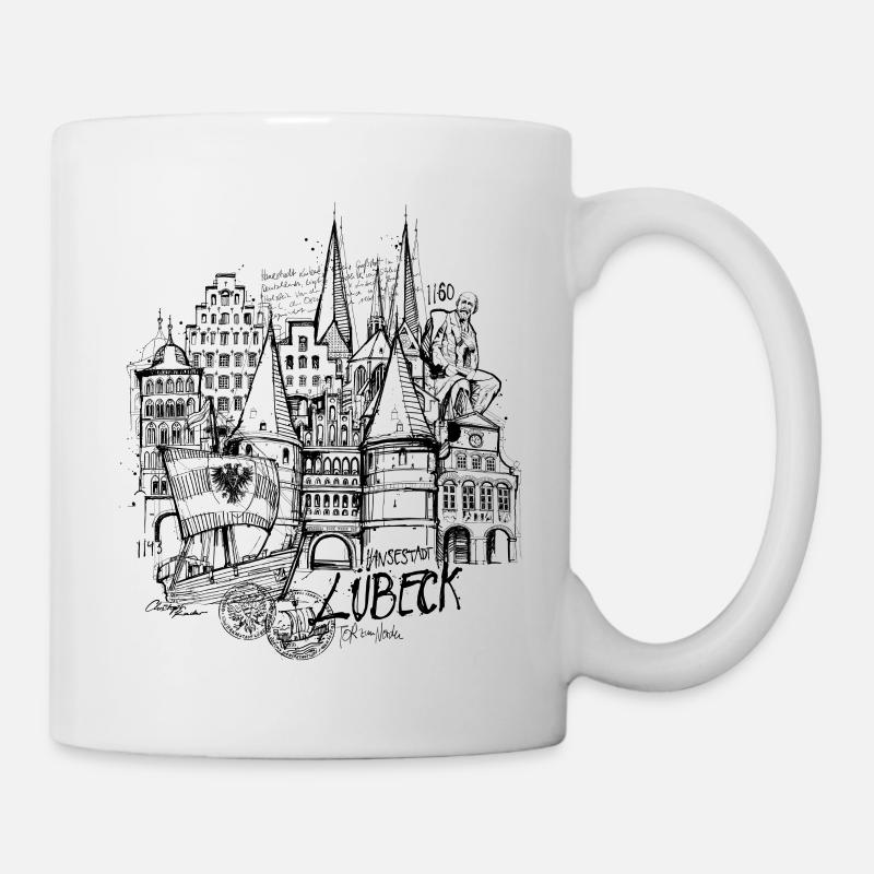 Hansestadt Lübeck - Tasse - Weiß