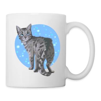 Ashfur Aschenpelz Graue Katze Sterne Warrior Cats - Tasse - Weiß - Rechts