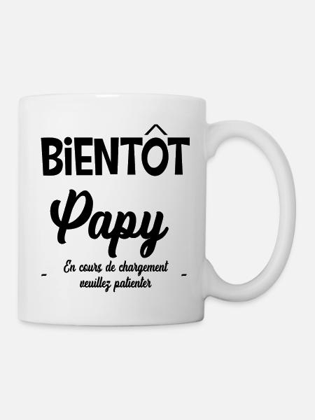 Bientôt papy veuillez patienter - Mug blanc - blanc