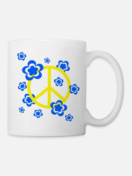 70s Flower Pattern - Mug - white