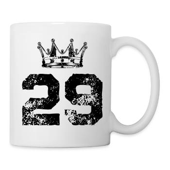 29 Zahl Krone - Tasse - Weiß - Rechts