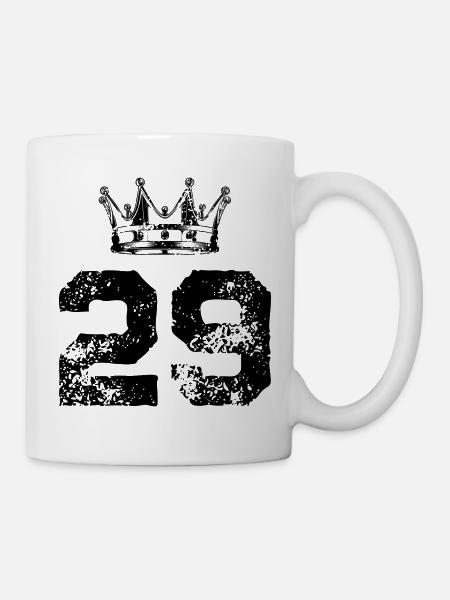29 Zahl Krone - Tasse - Weiß