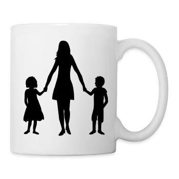 2 Enfants Maman - Mug blanc - blanc - Droite