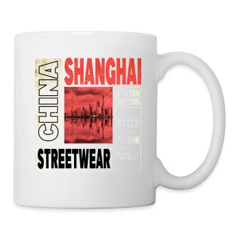 Shanghai China Asia City Skyline Travel Holiday - Mug - white - Right