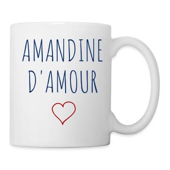 AMANDINE d'amour - COEUR - Mug blanc - blanc - Droite