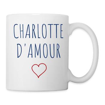 CHARLOTTE d'amour - COEUR - Mug blanc - blanc - Droite