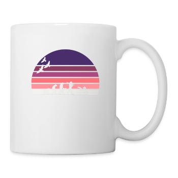 retro vintage sunset évolution NATATION - Mug blanc - blanc - Droite