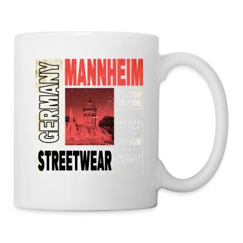 Mannheim Deutschland Stadt Skyline Heimat Liebe - Tasse - Weiß - Rechts