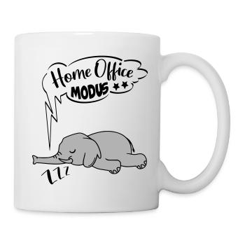 Home Office Modus Elefant Ingnorant Nein Nö Chef - Tasse - Weiß - Rechts