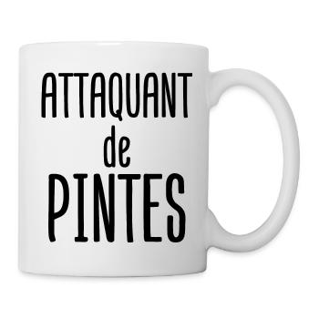 Attaquant de pintes cadeau humour bière football - Mug blanc - blanc - Droite