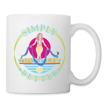 Simplement plus longtemps, c’est mieux. - Mug blanc - blanc - Droite