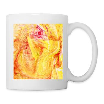 Farbverlauf gelb rot - Tasse - Weiß - Rechts