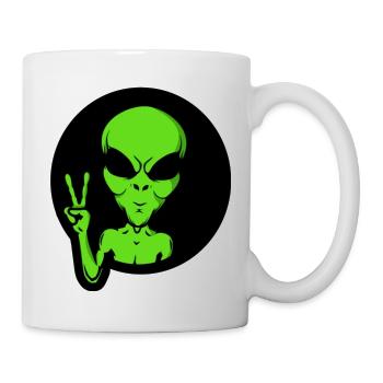 Ufo Alien - Tasse - Weiß - Rechts