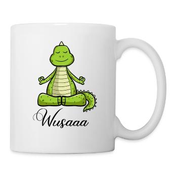 Auszeit Durchatmen Wusaaa Drache - Tasse - Weiß - Rechts