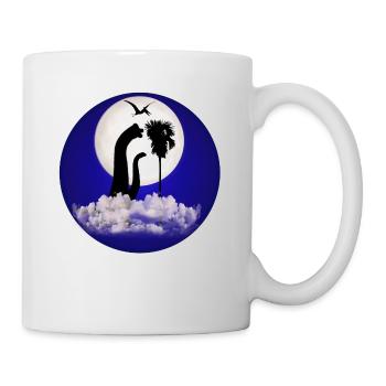 Dinosaur at Night - Mug - white - Right