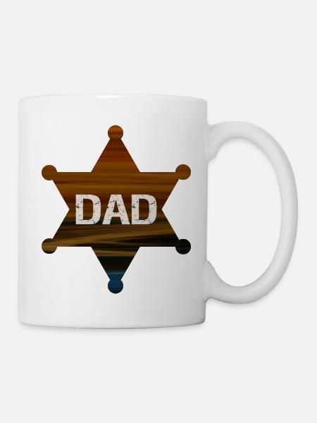 dad sheriff - Mug - white