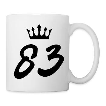 83 Couronne numérique - Mug blanc - blanc - Droite