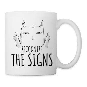 Recognize the signs. Finger Middle Finger Fuck You - Mug - white - Right