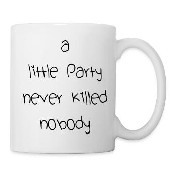une petite fête jamais tuée célébrer personne anglais - Mug blanc - blanc - Droite