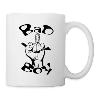 Bad boy and the corkscrew hand - Mug - white - Right