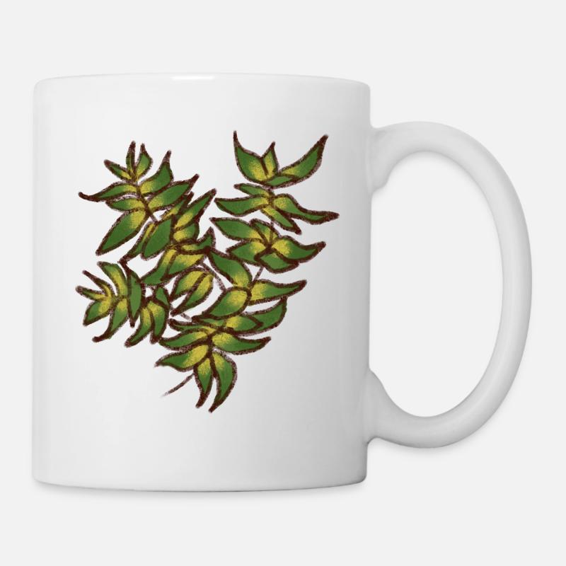 Plante feuillue 2 - Mug blanc - blanc