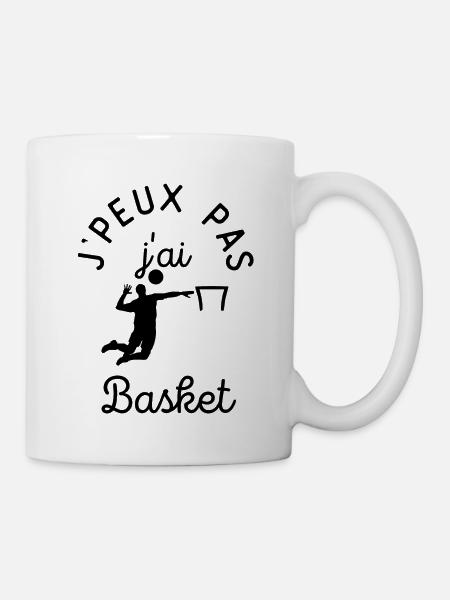 j peux pas j ai basket - Mug blanc - blanc