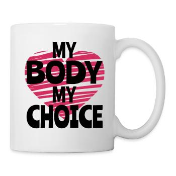 Mon corps Ma décision - Mug blanc - blanc - Droite