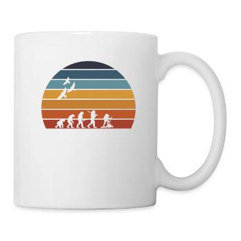 Retro Vintage Sonnenuntergang Evolution RANDONNEE - Tasse - Weiß - Rechts