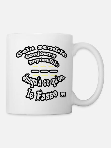 Cela semble impossible jusqu'à ce qu'on le fasse - Mug blanc - blanc
