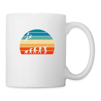 Retro Vintage Sunset Evolution SAXOPHON - Tasse - Weiß - Rechts