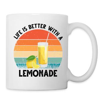 Zitronen Design Limonaden Stand Boss Lemon Verkauf - Tasse - Weiß - Rechts
