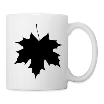 Autumn leaf (colours customizable) - Mug - white - Right