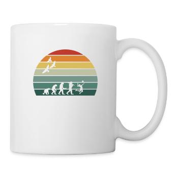retro vintage sunset évolution VOLLEYBALL - Mug blanc - blanc - Droite