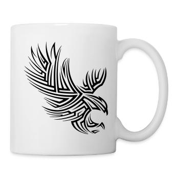 Adler Tribal Tattoo - Tasse - Weiß - Rechts