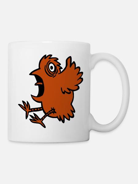 Vogel Schreck - Tasse - Weiß