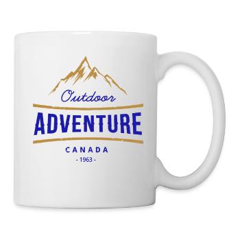 Camping tour adventure Canada montage - Mug - white - Right