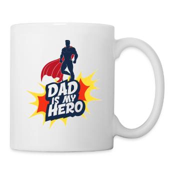 Dad is my hero - Mug - white - Right