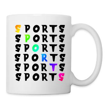 | sportive | de remise en forme | sportive coloré - Mug blanc - blanc - Droite