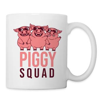 Cochons de l’équipe Piggy Squad - Mug blanc - blanc - Droite