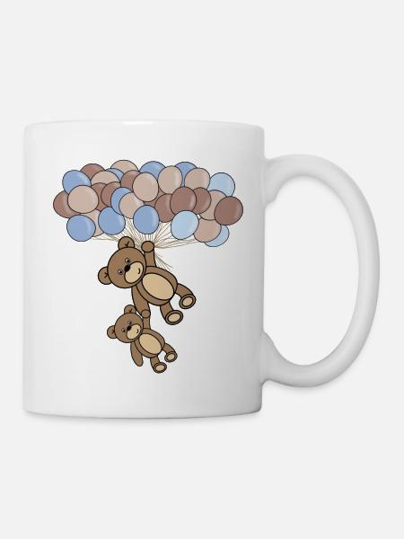Bär Ballon Baby - Tasse - Weiß