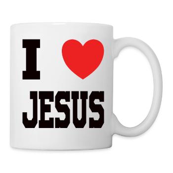 I Love Jesus Heart - Mug - white - Right